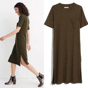 Madewell Ribbed Pocket Tee Midi Dress 
